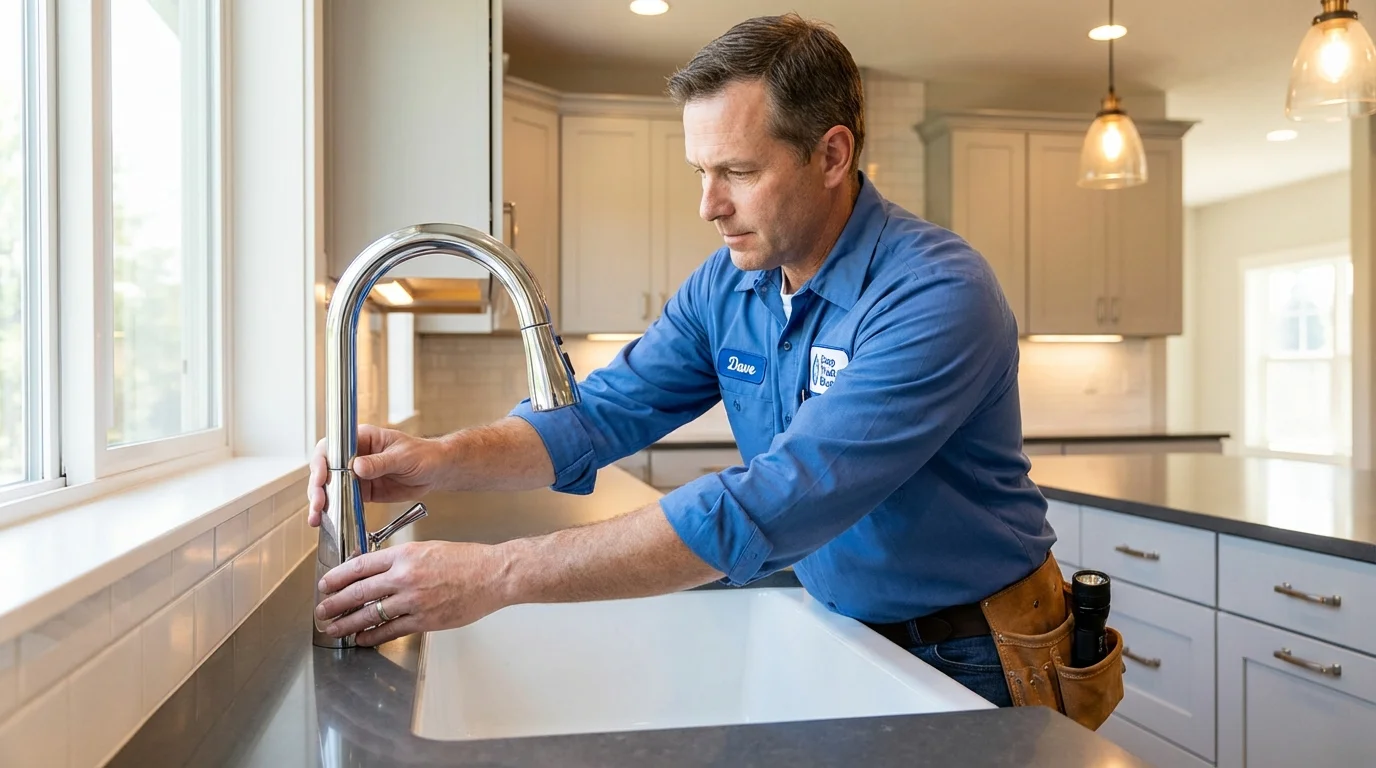 Kitchen faucet installation by Johns Plumbing LLC in Lapwai