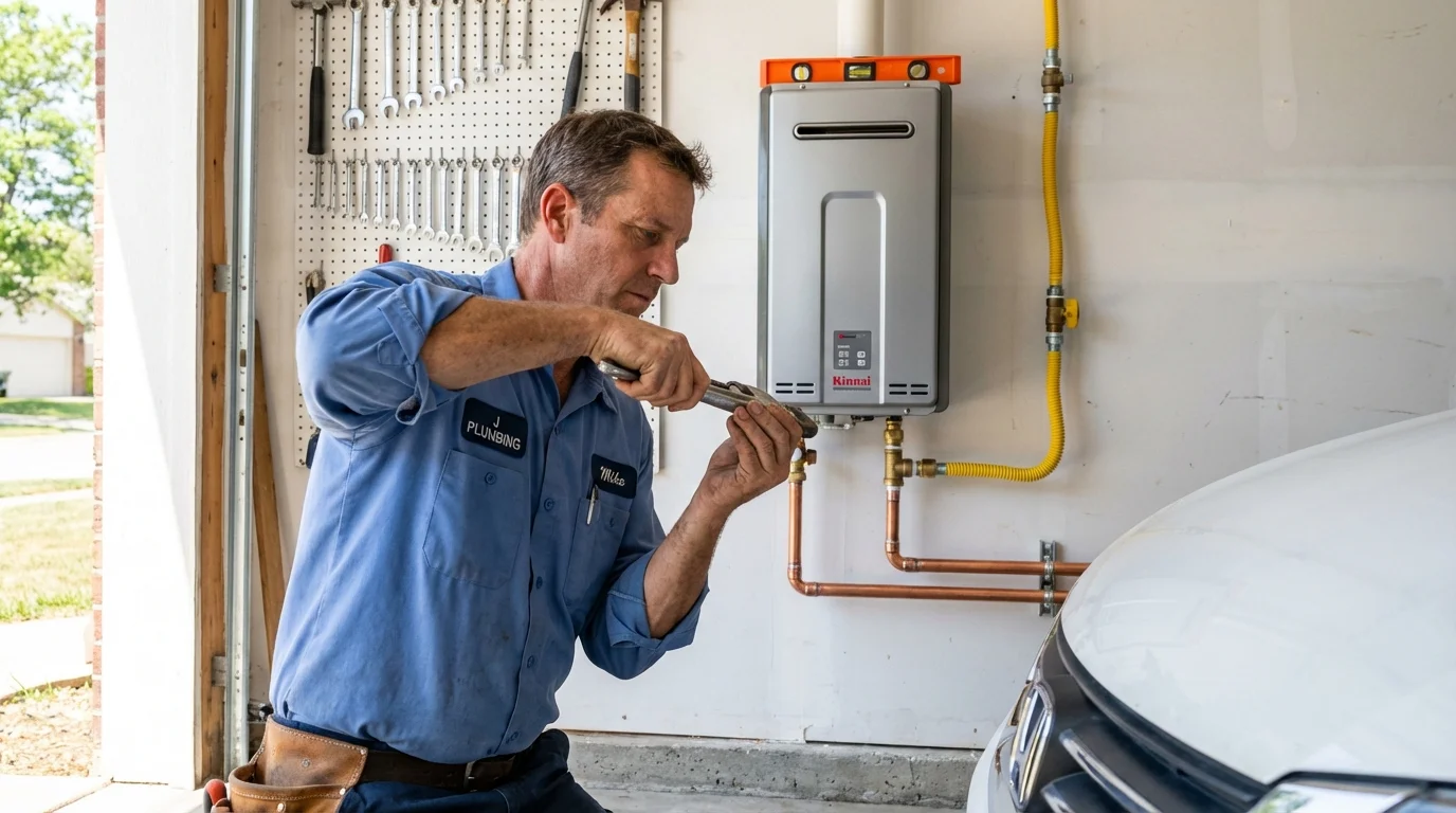 Tankless water heater installation by a Johns Plumbing LLC plumber in Lapwai